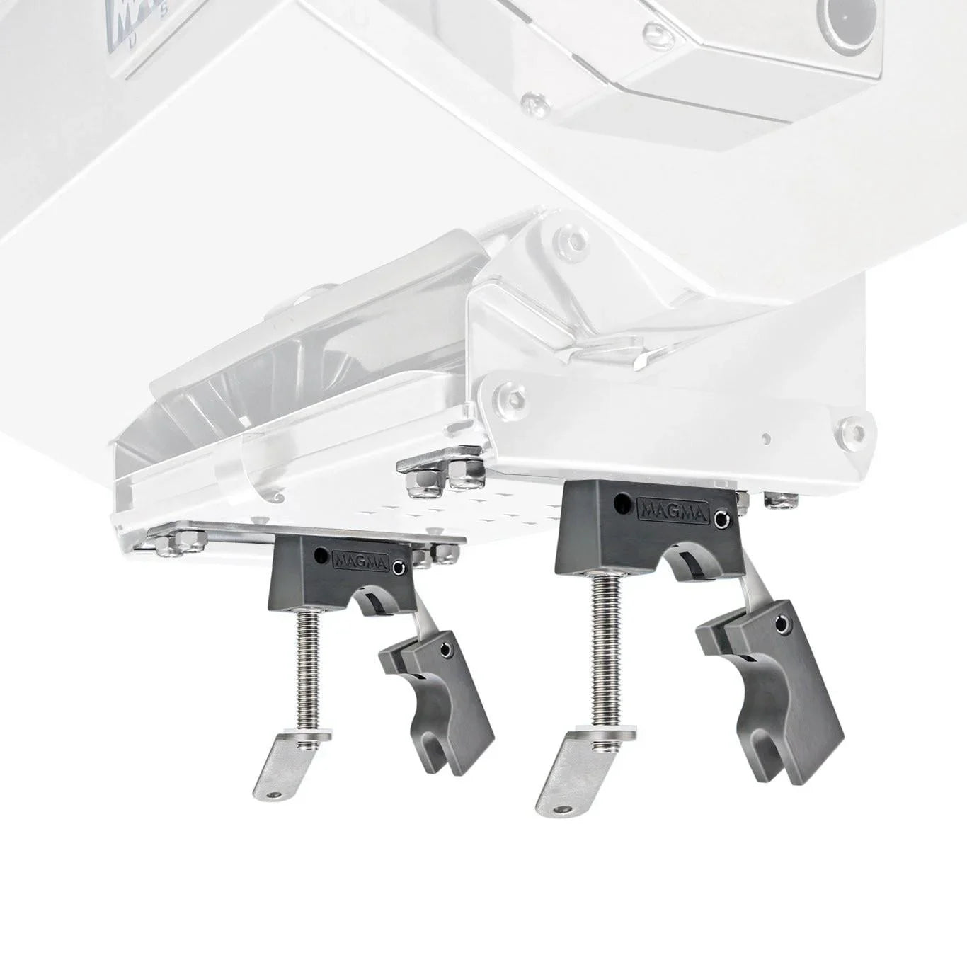 Magma Dual Horizontal Round Standard Rail Mount for Rectangular Grills - T10-580