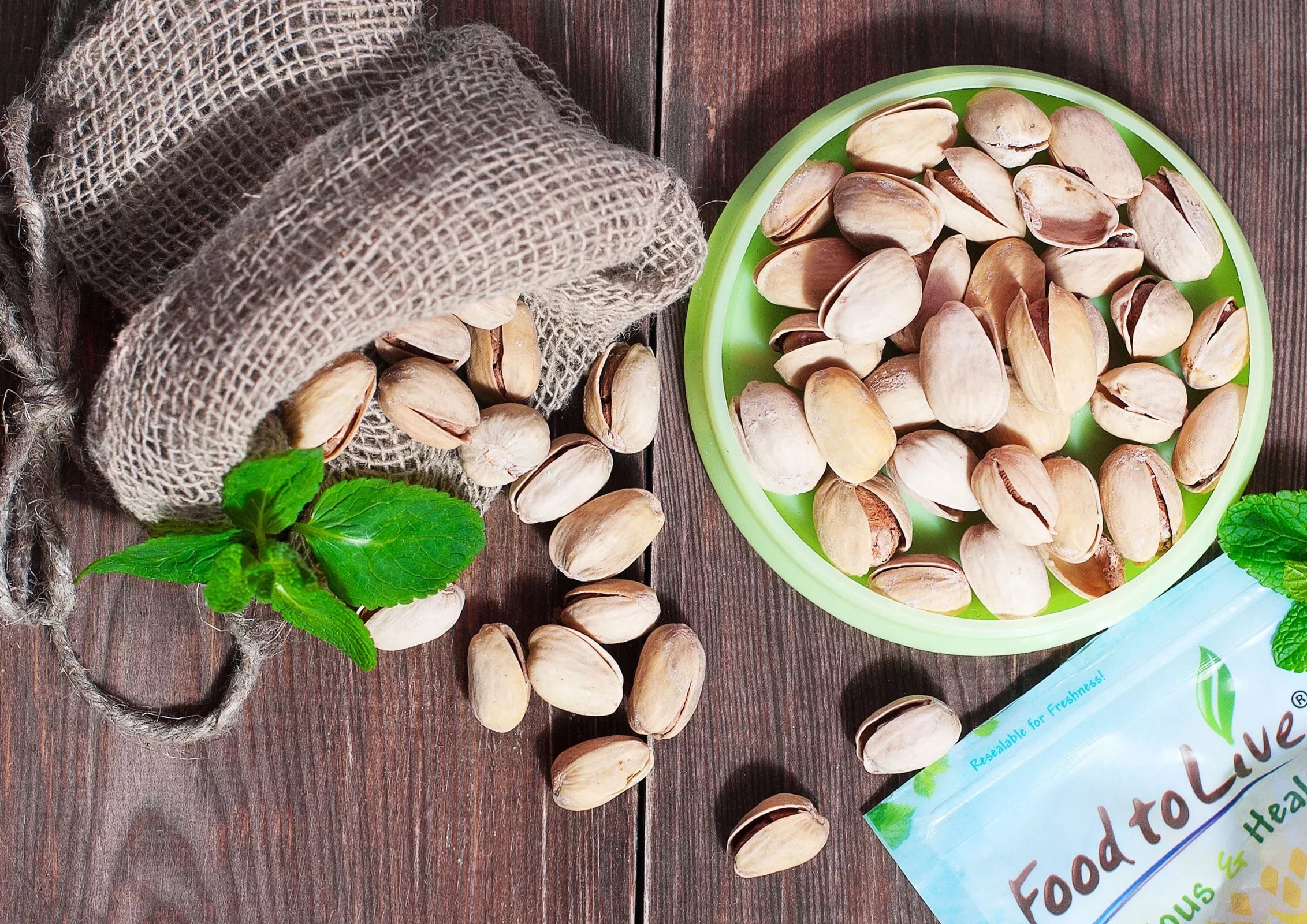 Food to Live Organic California Pistachios (In Shell, Roasted and Salted, Non-GMO, Bulk) (2 Pounds)