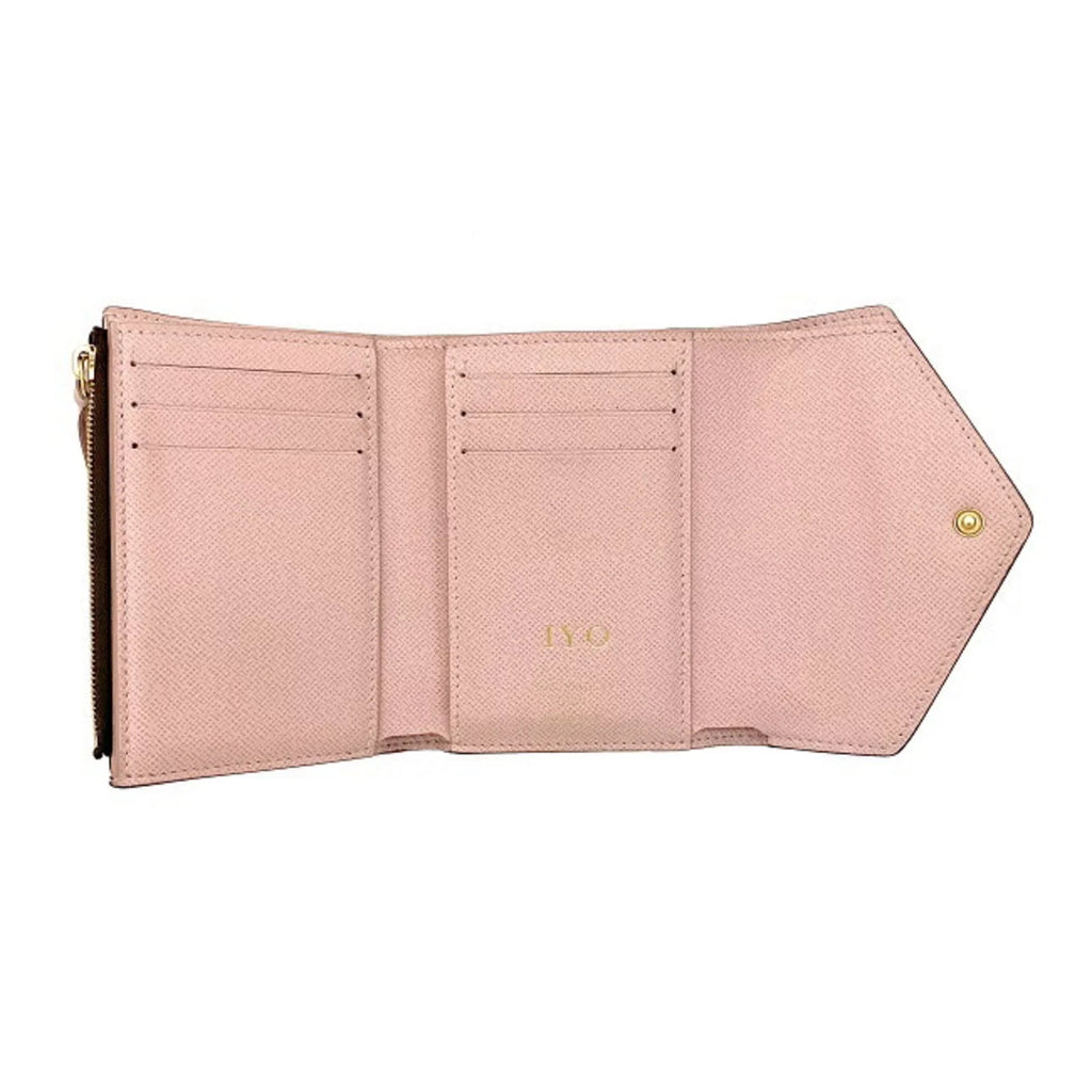 Pre-Owned Wallet Portefeuille Victorine Brown Pink Rose Ballerine Monogram M62360 Trifold NZ3119 LOUIS VUITTON Ladies (Good)
