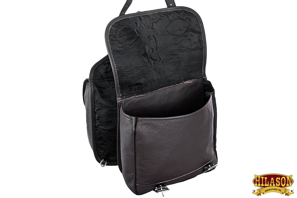 98HS Leather Horse Saddle BagÂ Leather Chap For Trail Hilason