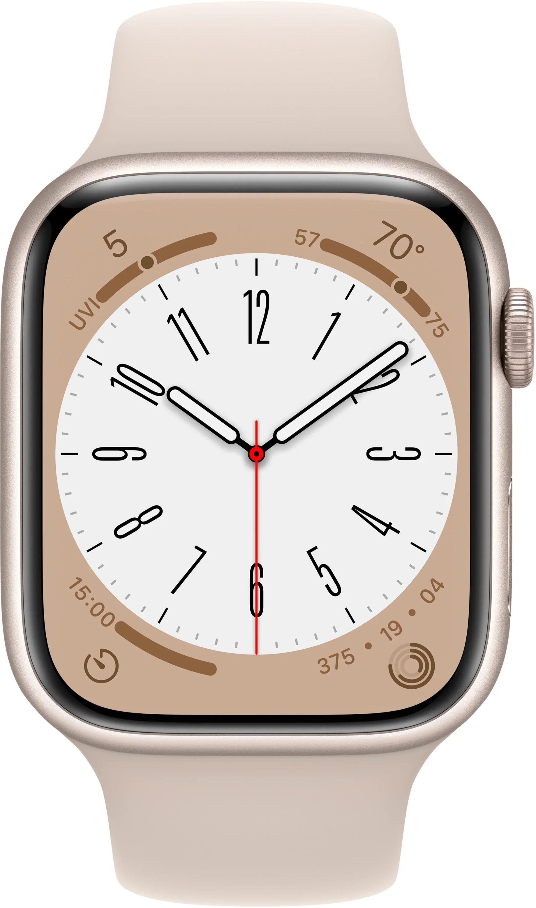 Restored Watch Gen 8 Series 8 45mm Starlight Aluminum - Starlight Sport Band MNUQ3LL/A (Refurbished)