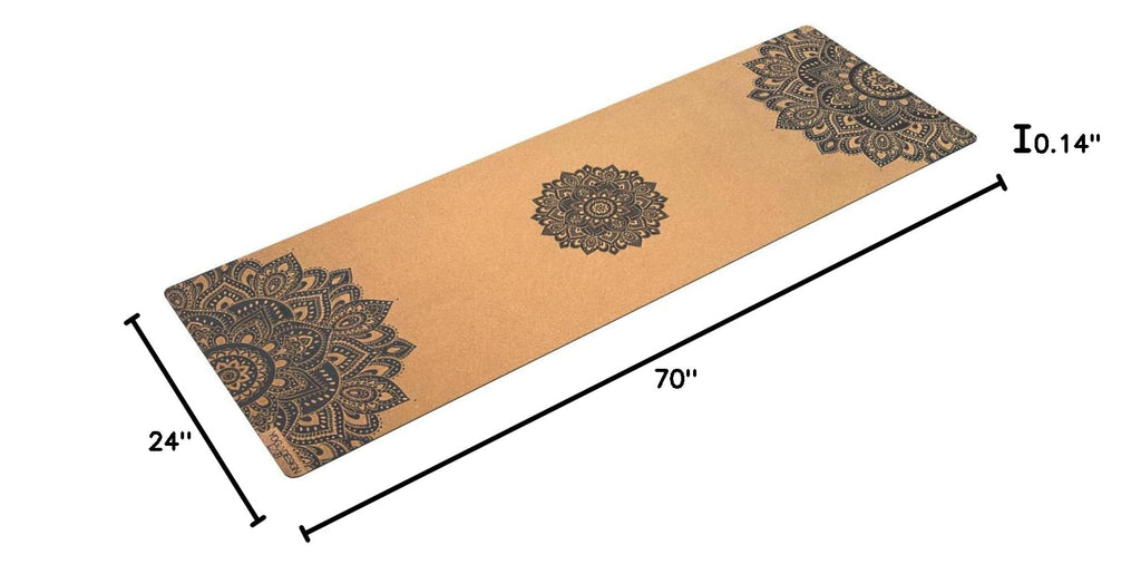 YOGA DESIGN LAB | The Cork Yoga Mat | Eco Luxury | Ideal for Hot Yoga, Power, Bikram, Ashtanga, Sweaty Workouts | Studio Quality | Includes Carrying Strap!