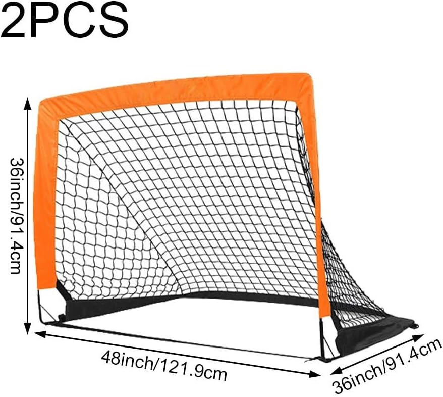 2pcs/Set Hockey Goal Football Goals for Kids Garden Football Training Goal Soccer Goal Net for Backyard Hockey Training