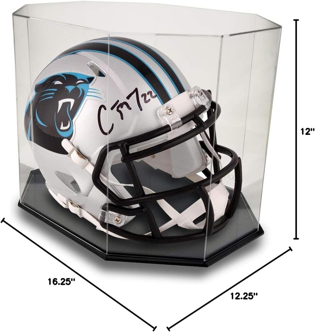 OnDisplay Deluxe Football Helmet Display Case UV Protection Octagonal