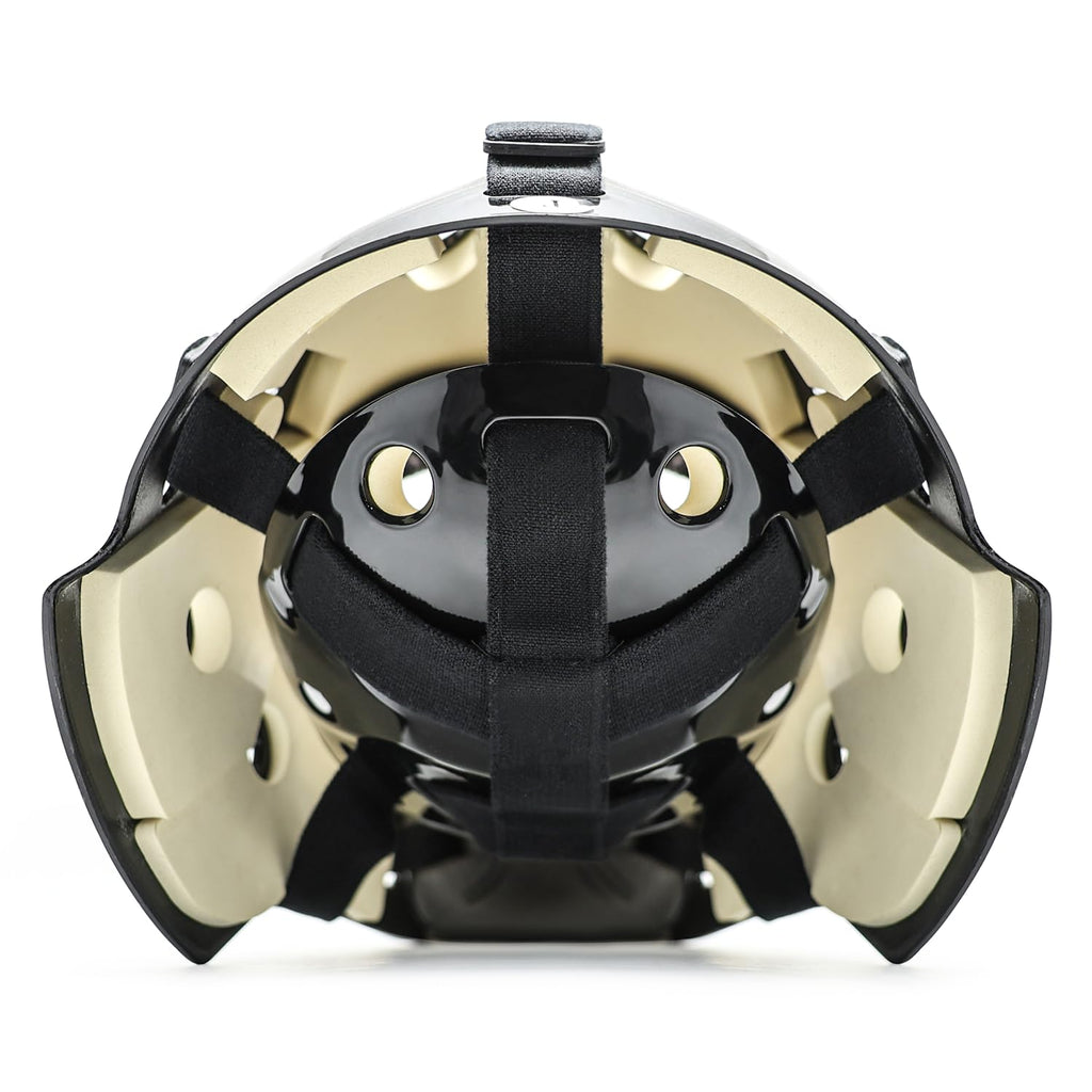 GY Hockey Helmet Combo with Facemask Senior Ice Hockey Goalie Helmet Adult/Cat-Eye Cage, Professional PC & ABS Shell/ 304 Stainless Steel Face Cage/Dual-Layer Lining