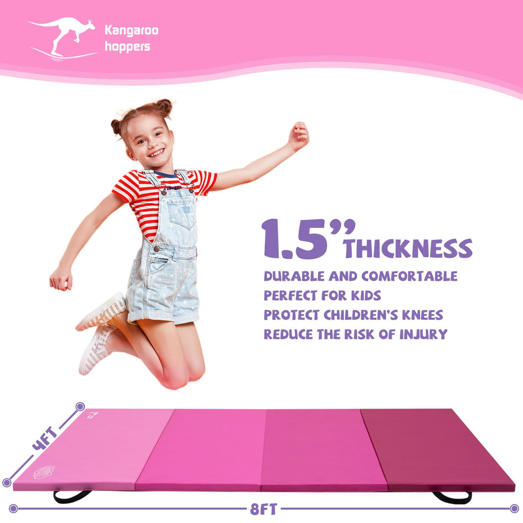 Kangaroo Hoppers Gymnastics Tumbling Mats Foldable Gym Tumble Mat for Kids