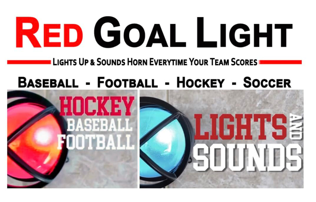 Hockey Goal Light All Sport Football Baseball Turns red When Your Team Scores. Linked to and Compatible with All Arena scoreboards, Works with Any Mobile Device on WiFi Network