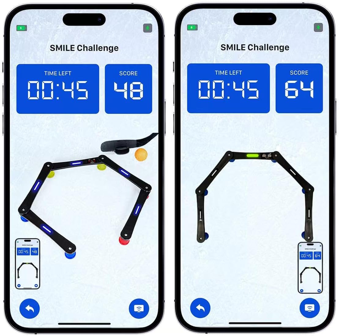 Potent Digital Stickhandling Trainer 2.0 with App-Enabled Training, Built-in Scoreboard & Countdown Timer - Practice Puck Control & Reaction Times, Portable On & Off Ice Hockey Training Aid