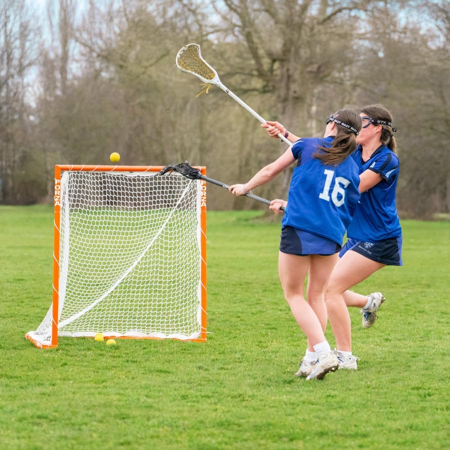 FORZA Folding Lacrosse Goal | Portable Steel Frame with Training Net â Weatherproof & Freestanding with Easy Fold for Storage â for Indoor and Outdoor Use