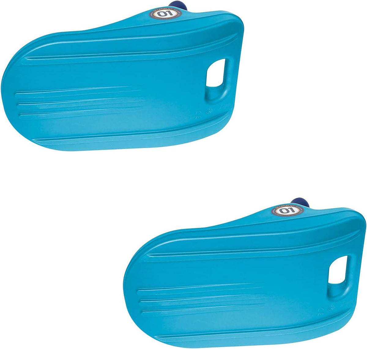 Freestyle Mini Luge Snow Sled â Made in USA â Lightweight Steerable Sit-Down Racer (Aqua Blue, 2 Pack)