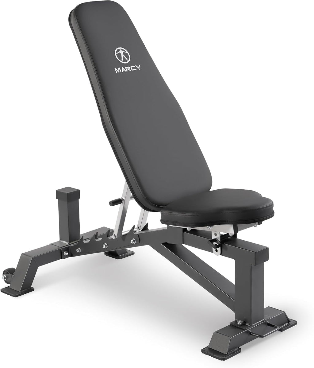 Marcy Deluxe Adjustable Utility Weight Bench for Home Gym Weightlifting and Strength Training SB-8062