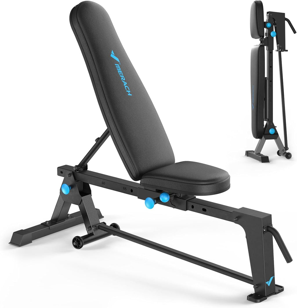 MERACH 1100LBS Adjustable Weight Benches for Home Gym Pro, Ultra-stable Design for Bench Press, Extendable Backrest and Rear Chassis Ensure No Wobble, Innovative Design for Full-Body Home Workouts