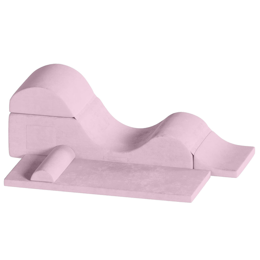 Convertible Yoga Chair for Adults, Ergonomic Foam Lounge with Lumbar Pillow