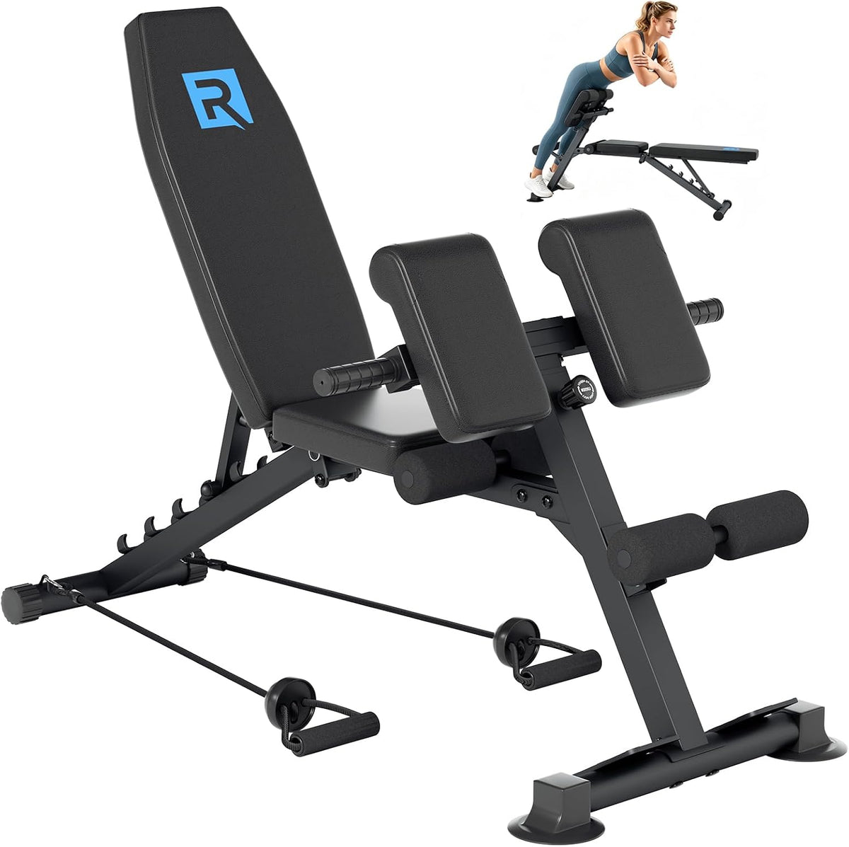 Multi-Functional Weight Bench Adjustable Roman Chair Ab Trainer