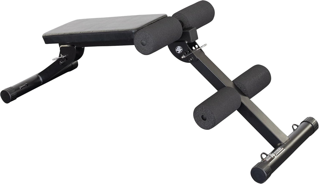 Body-Solid Best Fitness Ab Board (BFAB10B), 6-Pack Abs Machine Exercise Equipments for Strength Training Home Gym Workouts Bench (Midnight Black)