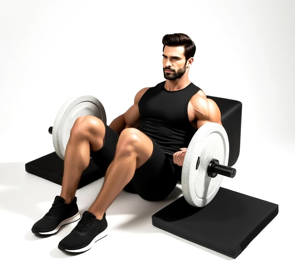 Adjustable PU Hip Thrust Bench with 2 Removable Training Pads