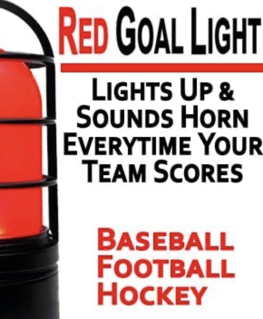 Hockey Goal Light All Sport Football Baseball Turns red When Your Team Scores. Linked to and Compatible with All Arena scoreboards, Works with Any Mobile Device on WiFi Network