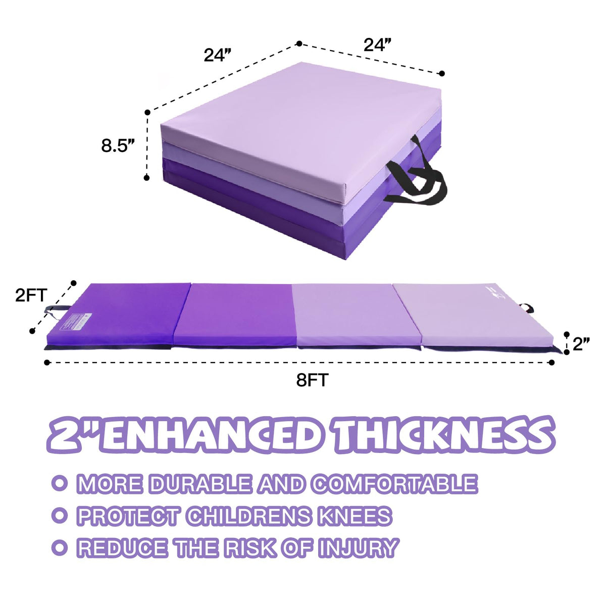 Kangaroo Hoppers Gymnastics Tumbling Mats Foldable Gym Tumble Mat for Kids