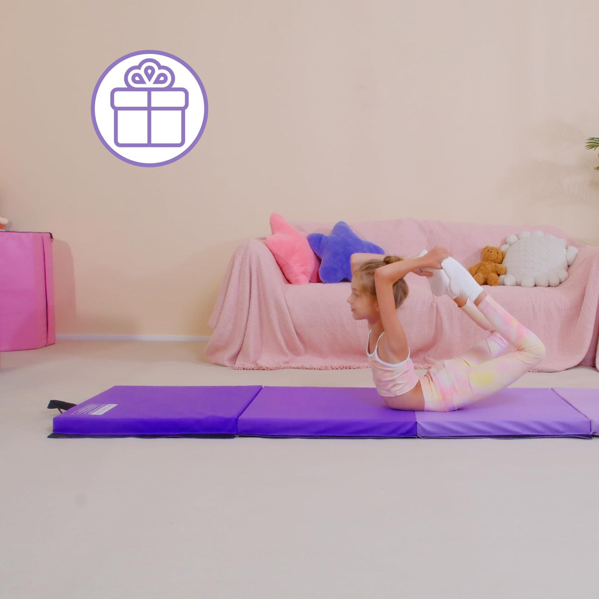 Kangaroo Hoppers Gymnastics Tumbling Mats Foldable Gym Tumble Mat for Kids