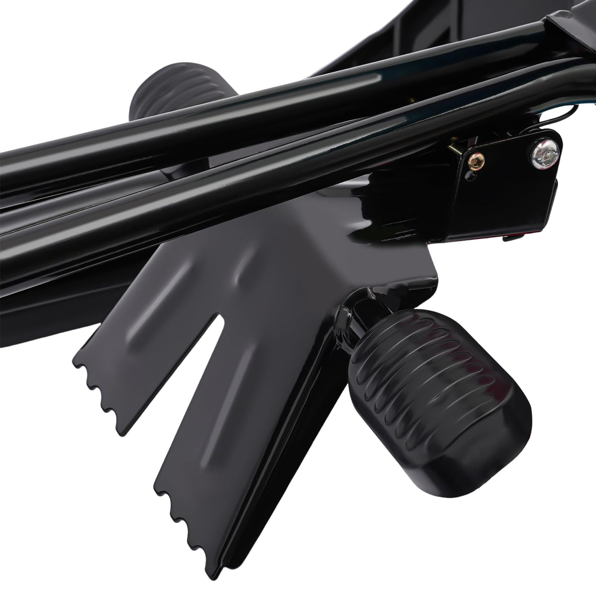 Snow Racer Sled, Steerable Ski Slider with Twin Serrated Brakes, 220lbs Load Capacity Winter Sport Sled for Adults Children