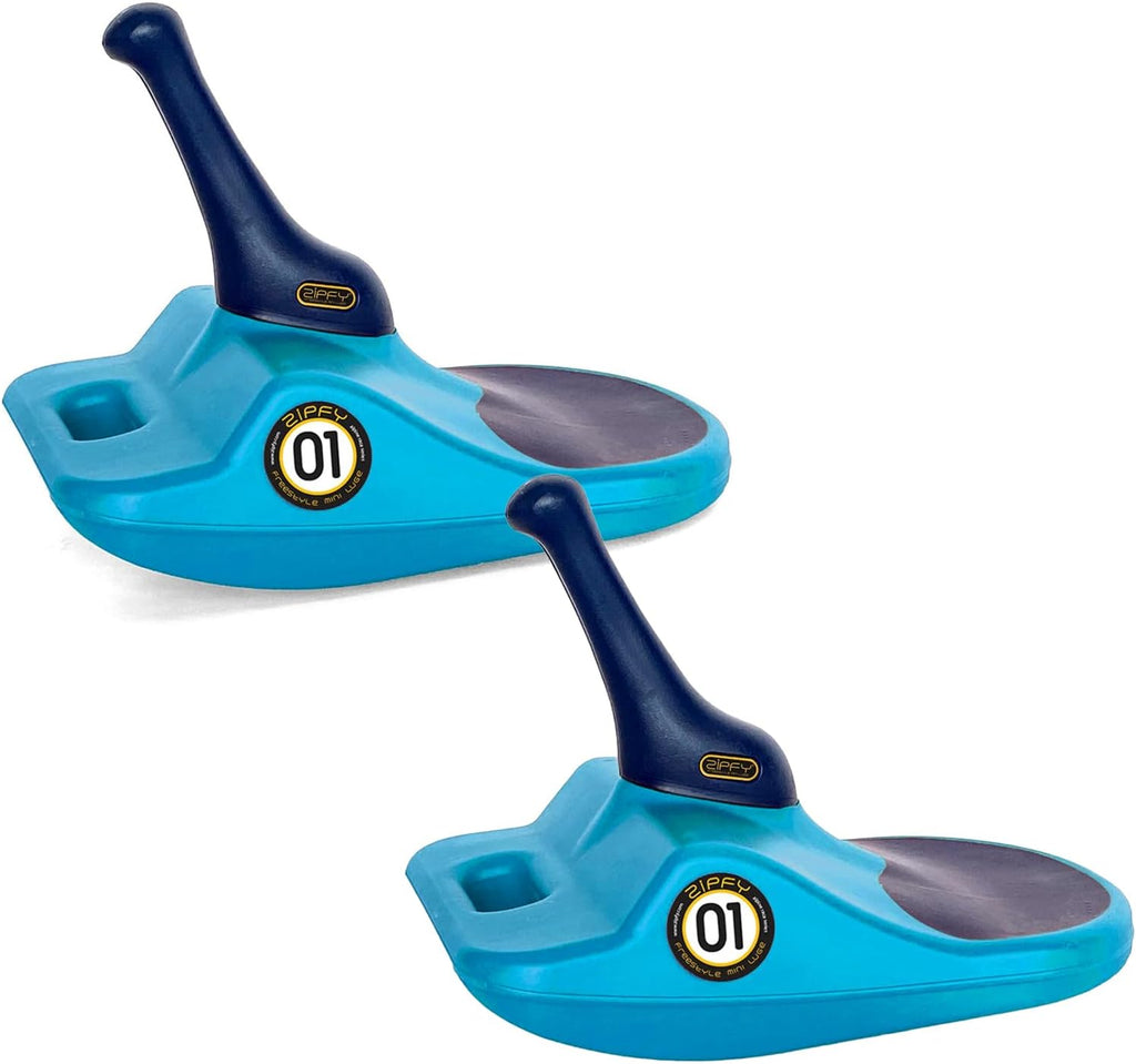 Freestyle Mini Luge Snow Sled â Made in USA â Lightweight Steerable Sit-Down Racer (Aqua Blue, 2 Pack)