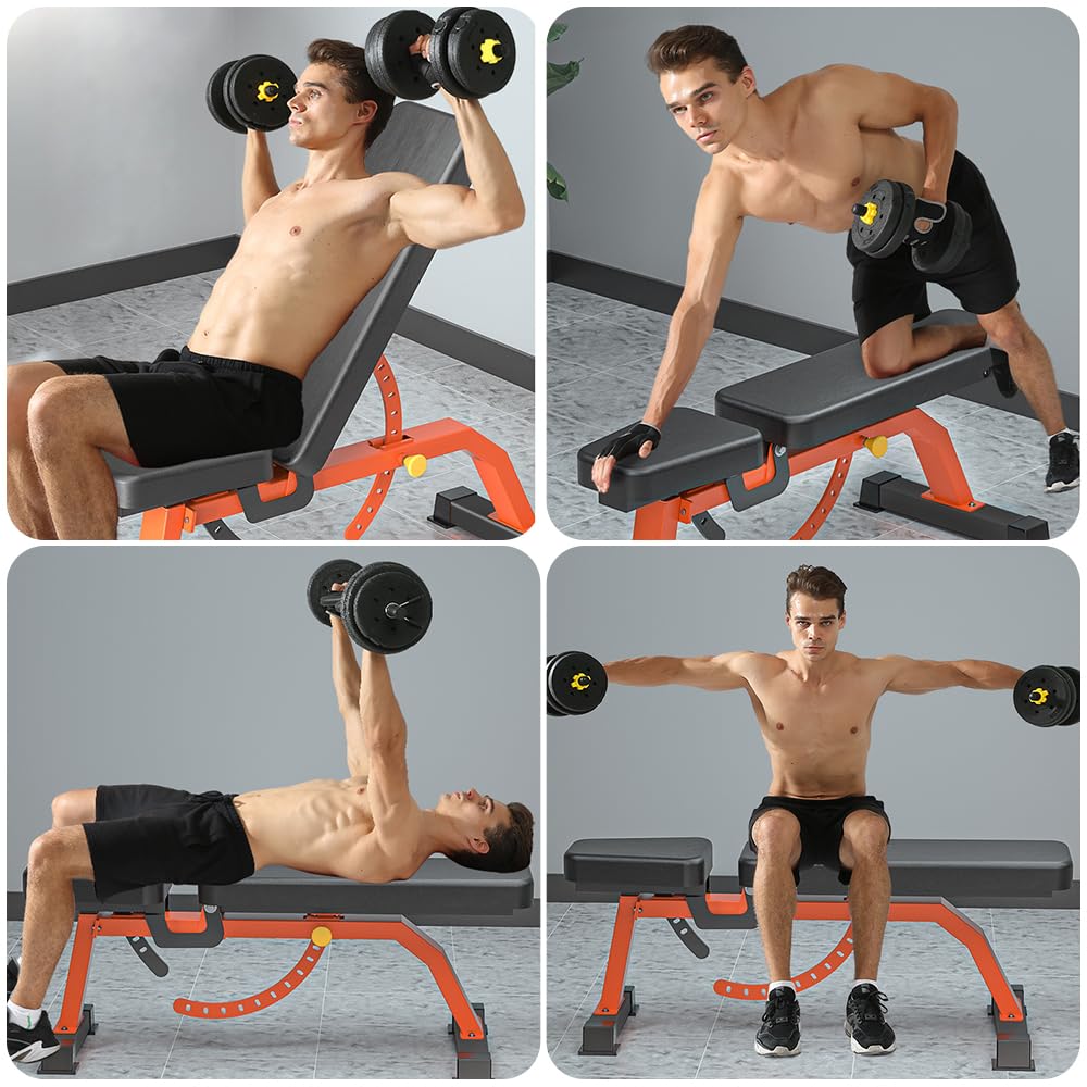 Adjustable Bench,Incline Flat Decline Sit Up Weight Bench,Dumbbell Stool