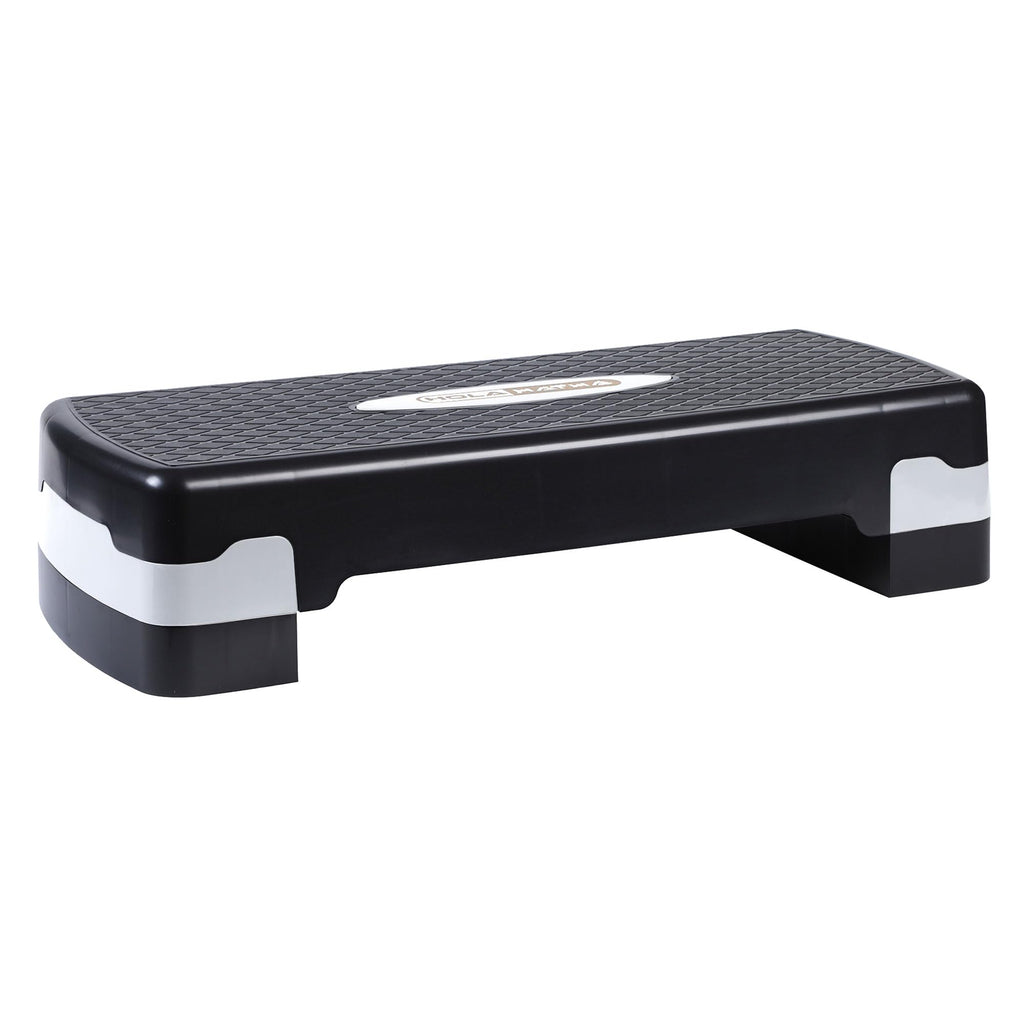 HolaHatha Compact Portable Aerobic Step Platform Exercise Fitness Equipment, Cardio Stepper with Adjustable Height for Home Gym