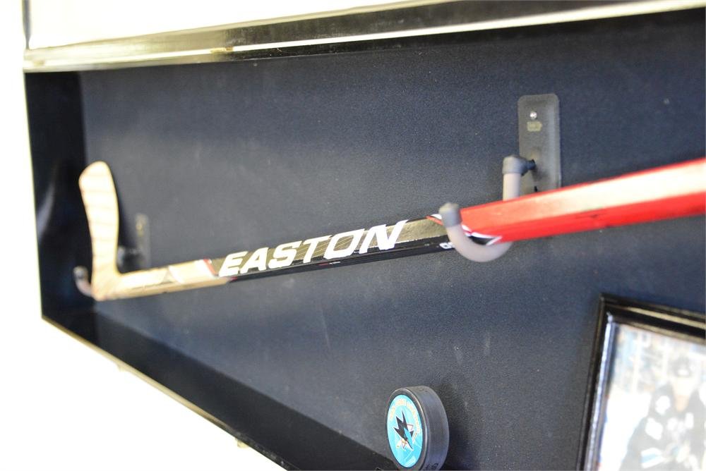 Hockey Stick Puck Display Case Rack Holder Full Size Wall Mounted