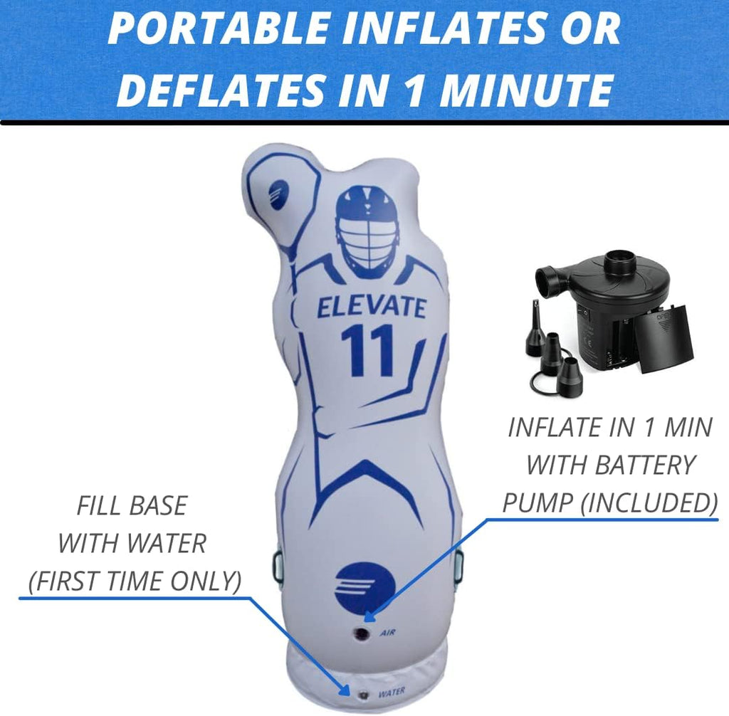 Elevate 11th Man Inflatable Lacrosse Goalie Shot Blocker & Dummy