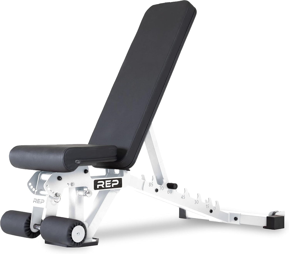 REP FID Foldable Weight Bench, Incline Decline Chair for Home Gym, Compact Portable Stationary Equipment, Heavy Duty Strength Training Platform, Adjustable Situp Dumbbell Workout Support, AB-3000