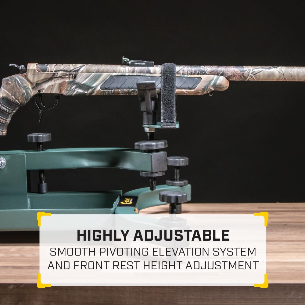 Caldwell Lead Sled Solo Shooting Rest with Offset Frame, Recoil Reducing Pad, Adjustable Front Rest, Heavy-Duty Steel, for Range Shooting, Hunting