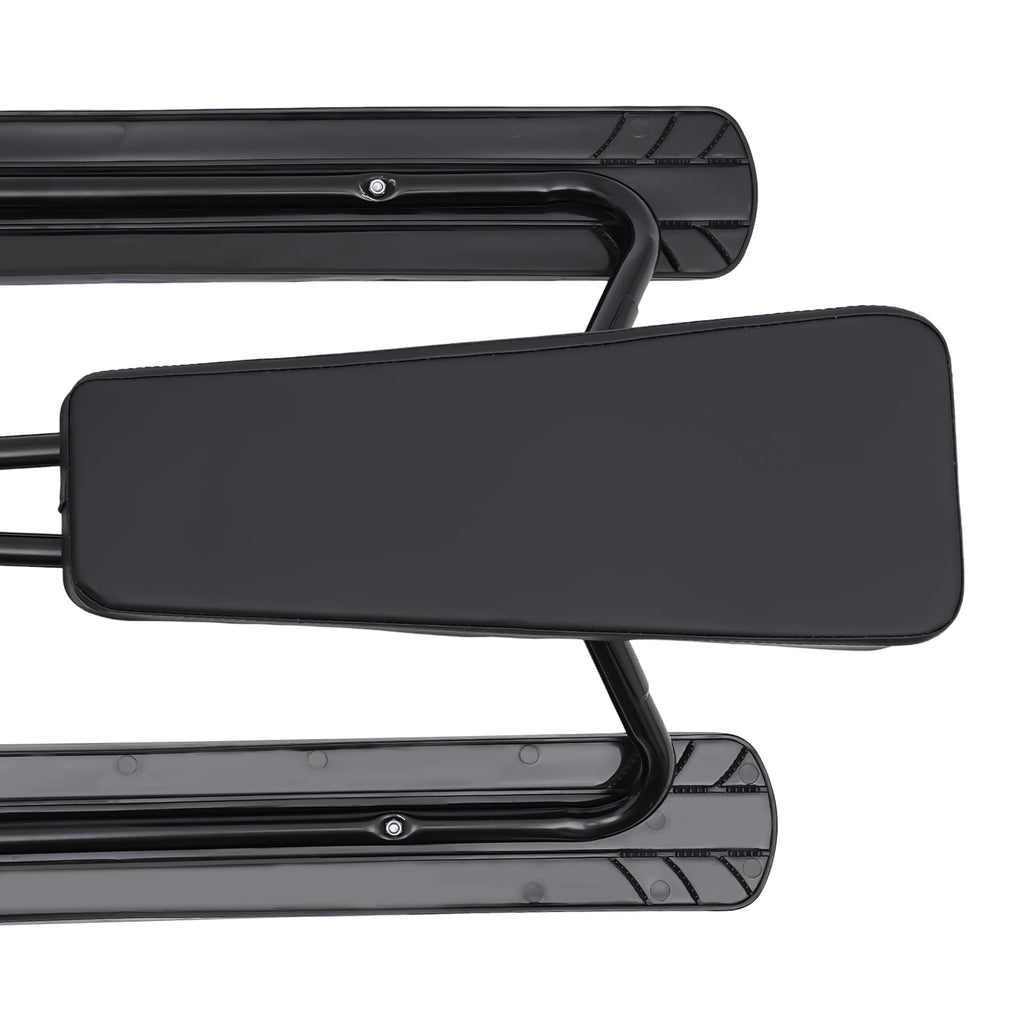 Snow Racer Sled, Steerable Ski Slider with Twin Serrated Brakes, 220lbs Load Capacity Winter Sport Sled for Adults Children