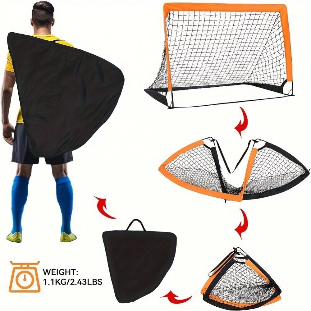 2pcs/Set Hockey Goal Football Goals for Kids Garden Football Training Goal Soccer Goal Net for Backyard Hockey Training