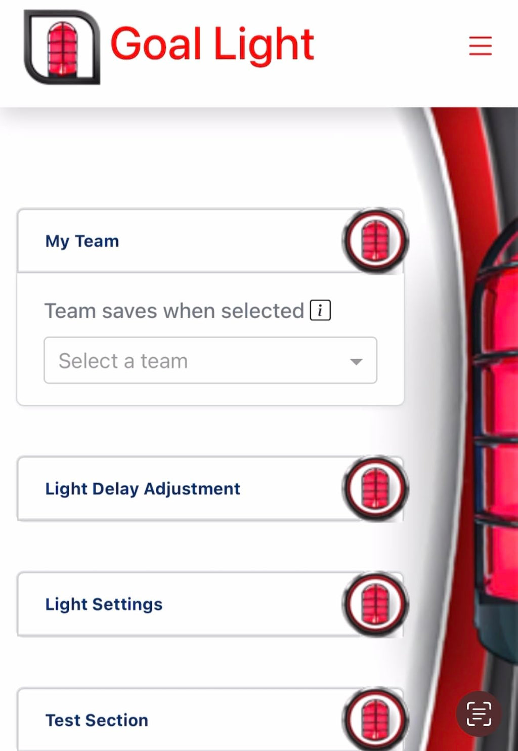 Hockey Goal Light All Sport Football Baseball Turns red When Your Team Scores. Linked to and Compatible with All Arena scoreboards, Works with Any Mobile Device on WiFi Network
