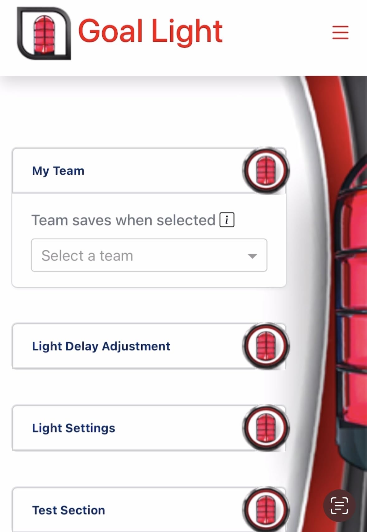 Hockey Goal Light All Sport Football Baseball Turns red When Your Team Scores. Linked to and Compatible with All Arena scoreboards, Works with Any Mobile Device on WiFi Network