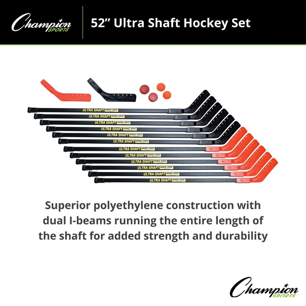 Champion Sports Ultra Shaft Hockey Set