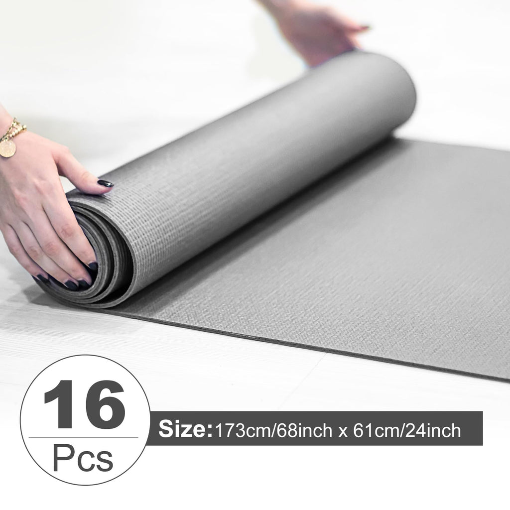 Funtery 3 mm Thin Yoga Mats Bulk, 68 x 24 in