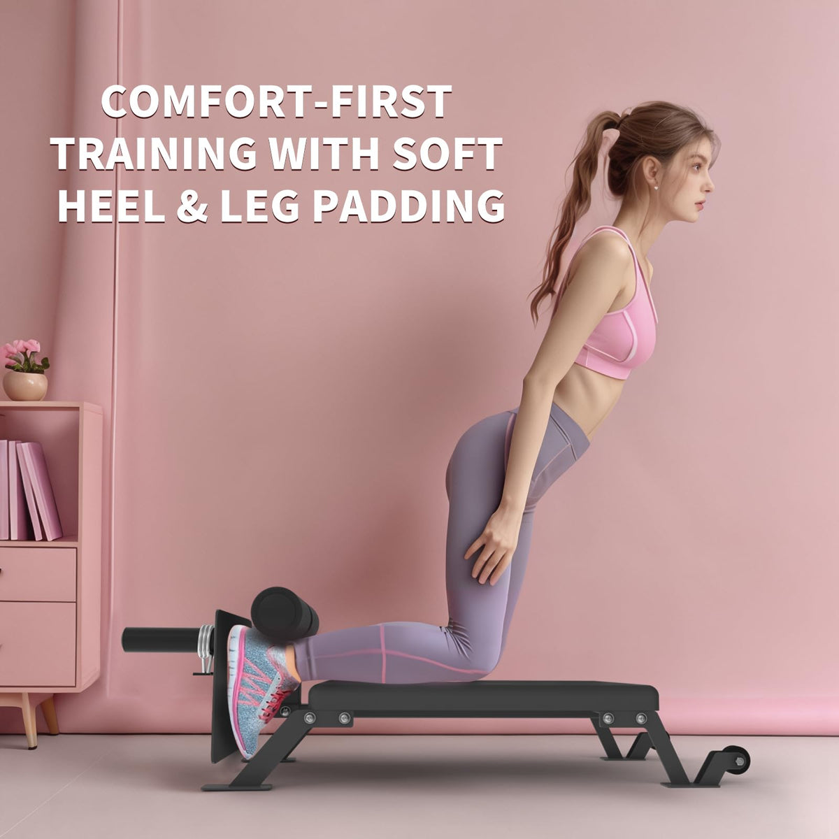 Garvee Nordic Curl Bench,Adjustable Hamstring and Glute Bench for Home Gym