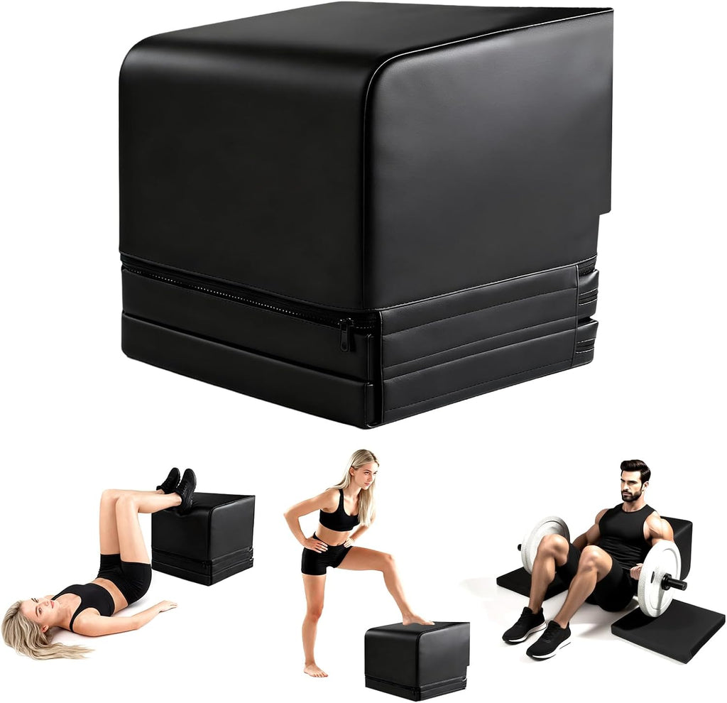 Adjustable PU Hip Thrust Bench with 2 Removable Training Pads