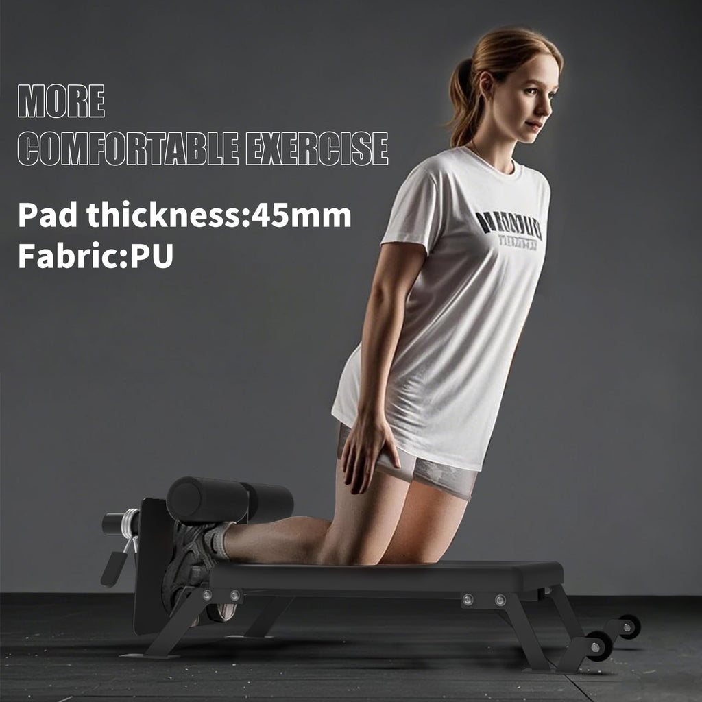 Garvee Nordic Curl Bench,Adjustable Hamstring and Glute Bench for Home Gym