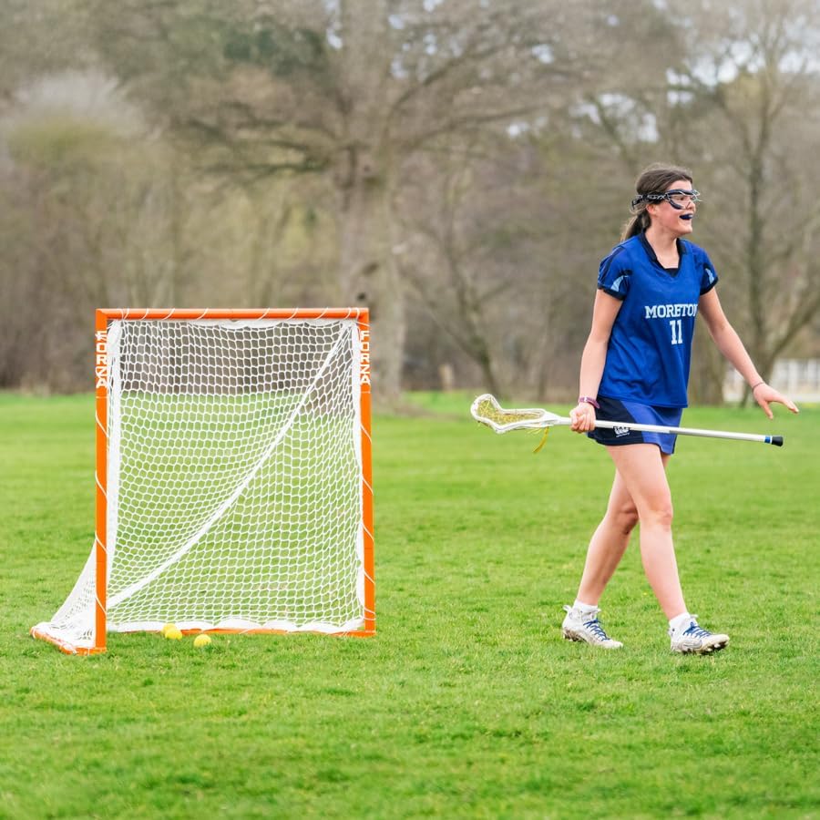 FORZA Folding Lacrosse Goal | Portable Steel Frame with Training Net â Weatherproof & Freestanding with Easy Fold for Storage â for Indoor and Outdoor Use