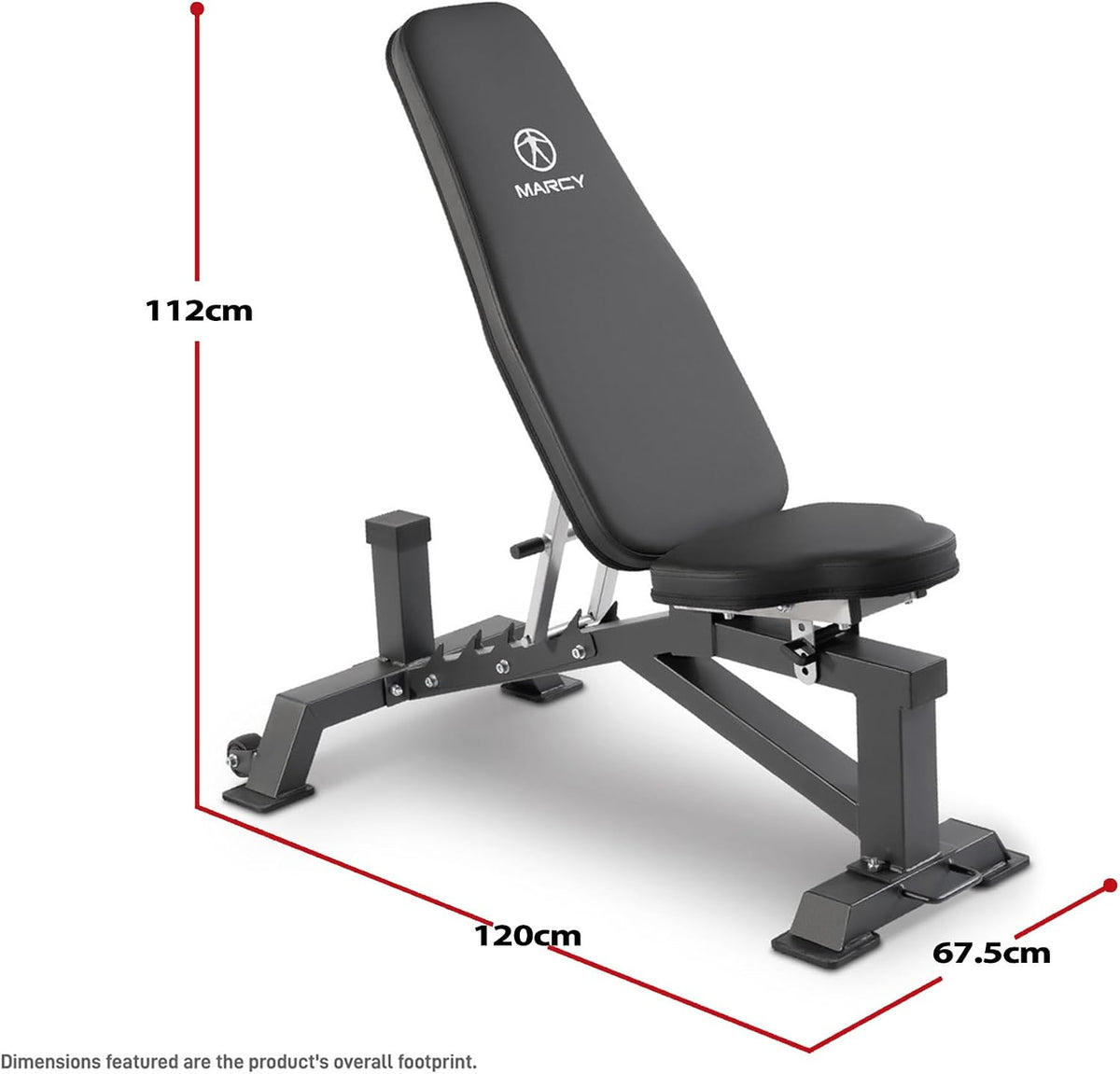 Marcy Deluxe Adjustable Utility Weight Bench for Home Gym Weightlifting and Strength Training SB-8062