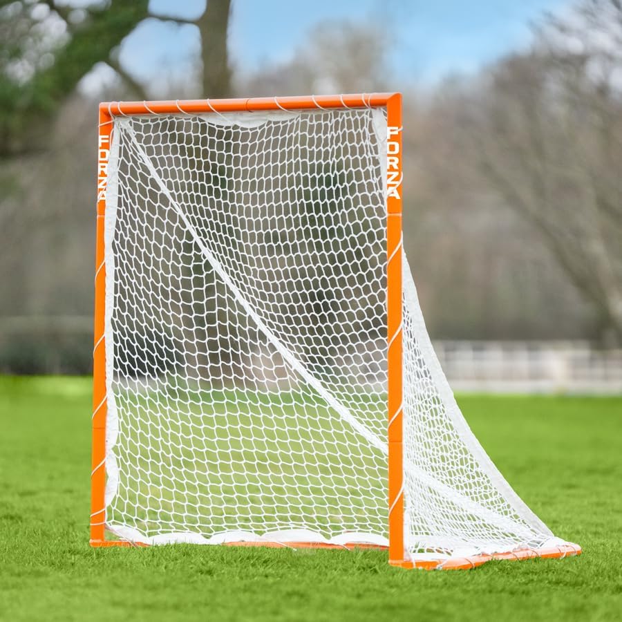 FORZA Folding Lacrosse Goal | Portable Steel Frame with Training Net â Weatherproof & Freestanding with Easy Fold for Storage â for Indoor and Outdoor Use