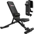 PASYOU Adjustable Weight Bench, 660LB Capacity Foldable Workout Bench, Incline Flat Bench Press for Home Gym, Dual-Frame Strength Training Bench, No Assembly Required, Wider Seat