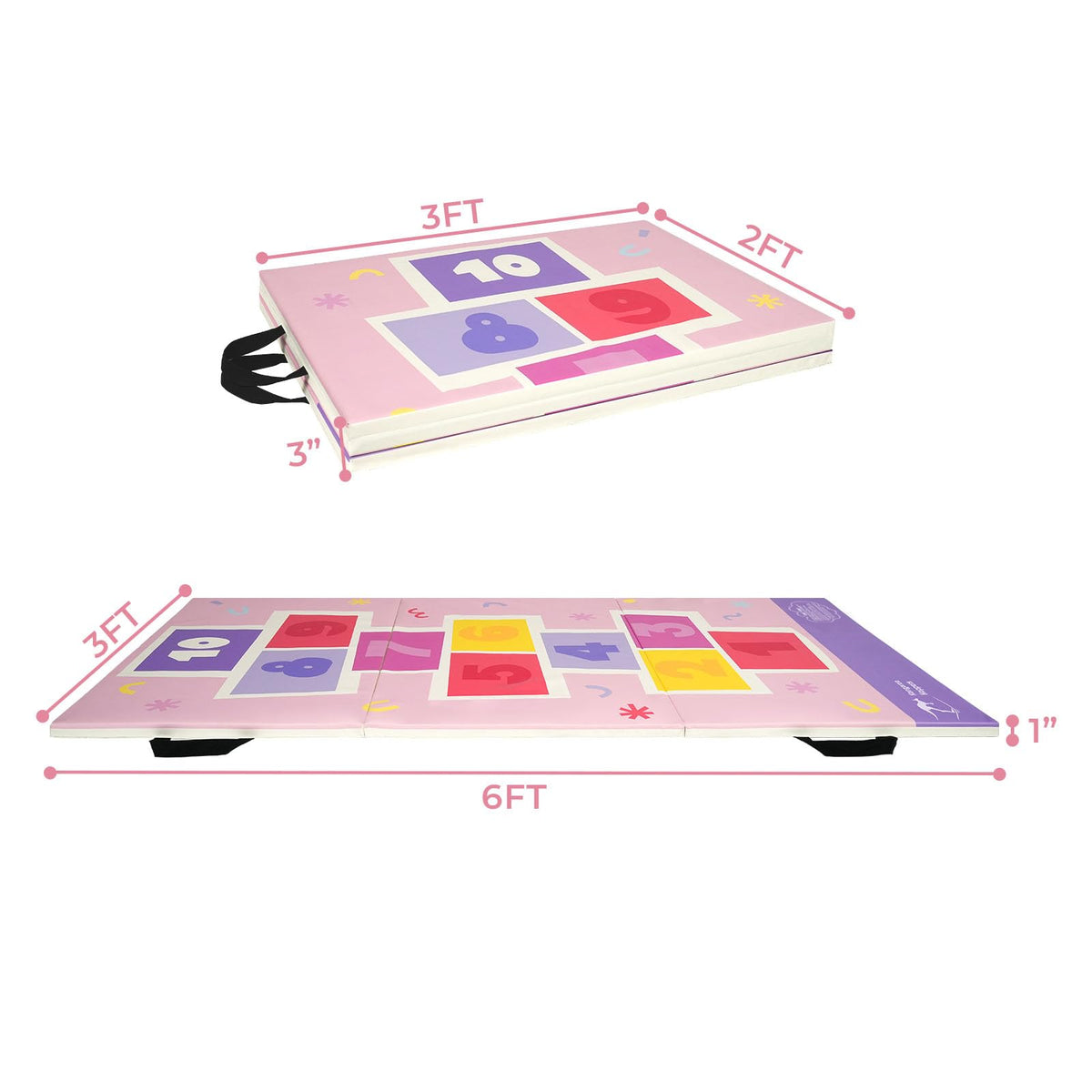 Kangaroo Hoppers Gymnastics Tumbling Mats Foldable Gym Tumble Mat for Kids