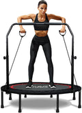 RAVS 40/48" Foldable Rebounder Trampoline for Adults, Handlebar, Indoor