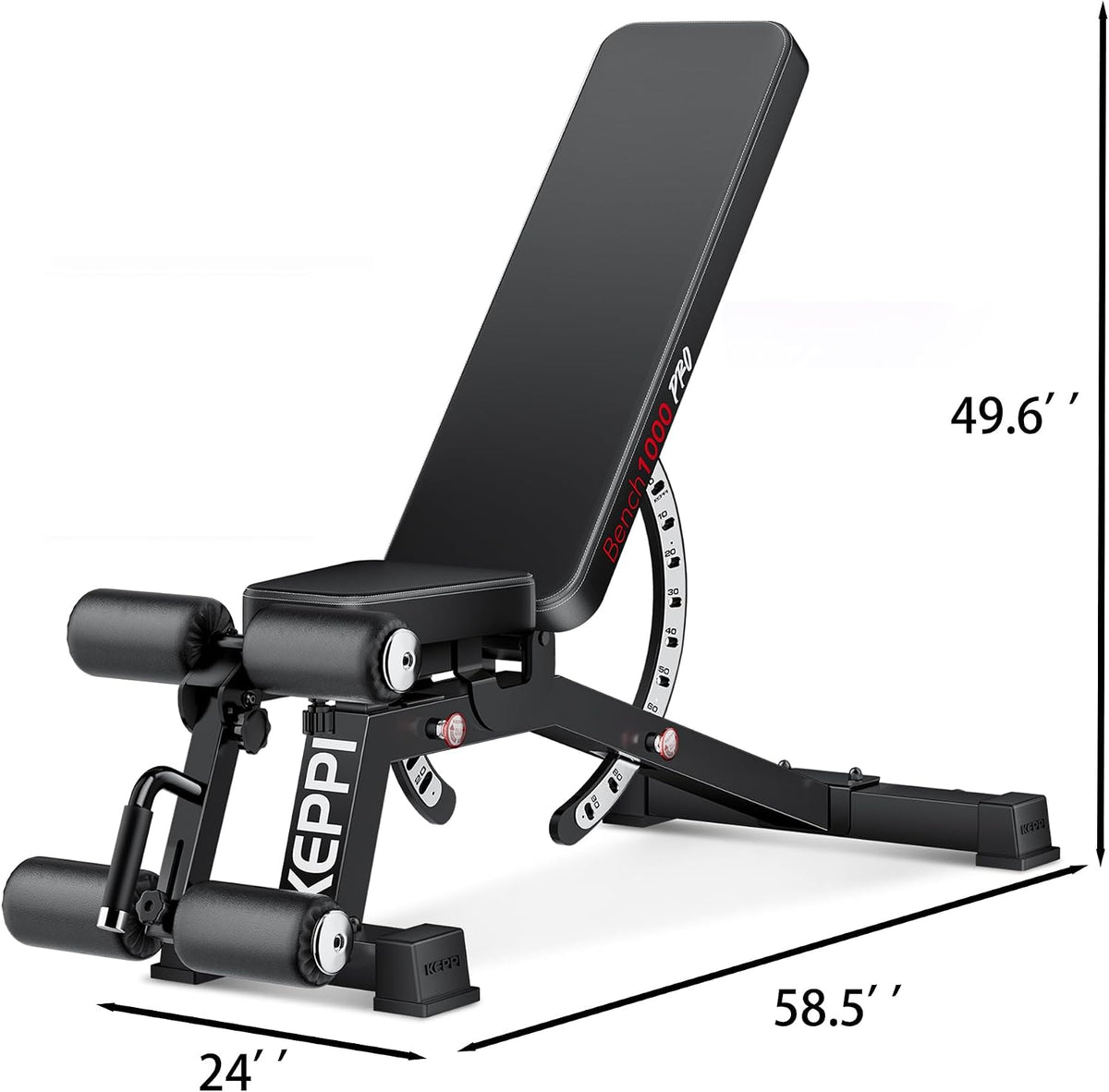 Keppi FID Adjustable Weight Bench,1200LBS Workout Bench for Home Gym