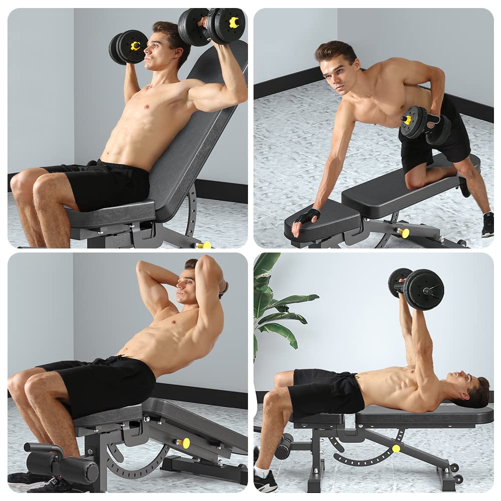 Adjustable Bench,Incline Flat Decline Sit Up Weight Bench,Dumbbell Stool