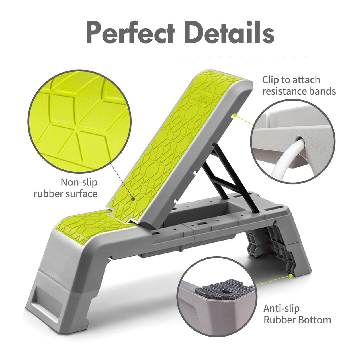 leikefitness Exercise Step Platform, Multifunctional Aerobic Deck