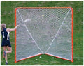EZGoal 2â Professional folding 6' x 6' lacrosse Metal Goal with a Pro LAX Rocket Throwback Rebounder Trainer to Practice Your Passes and Catches, Orange, 6 x 6-Feet (87615)